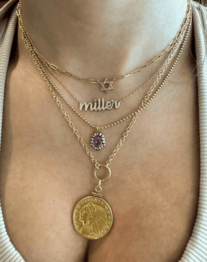 Diamond Script Name Necklace - r.chiara