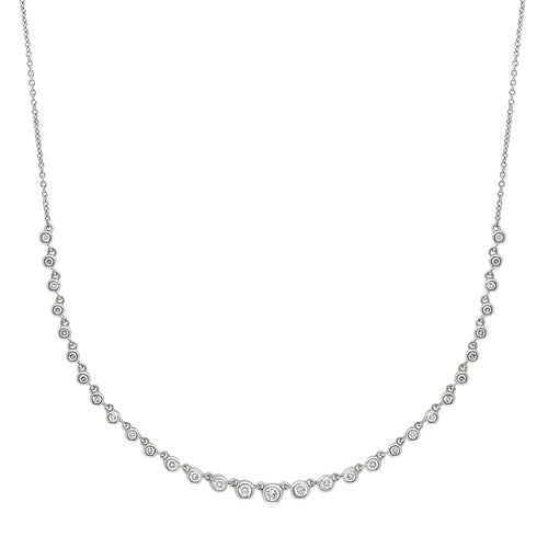 Graduated Diamond Bezel Necklace - r.chiara