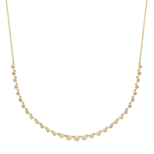 Graduated Diamond Bezel Necklace - r.chiara