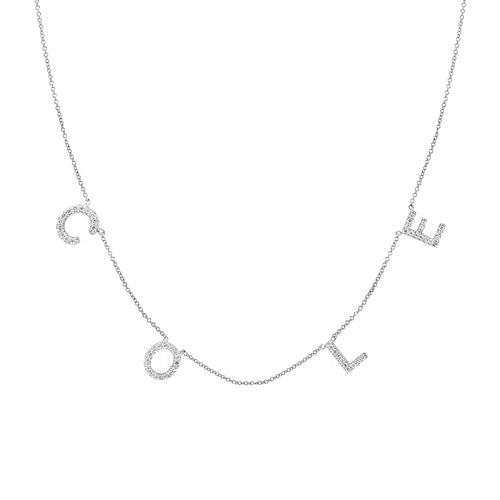 Multi Diamond Initial Necklace - r.chiara