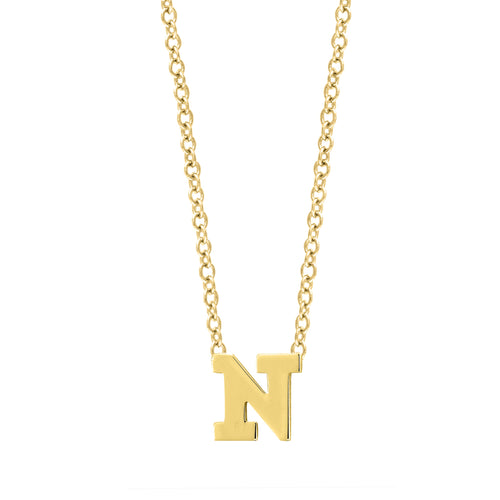 Single Block Initial Necklace - r.chiara