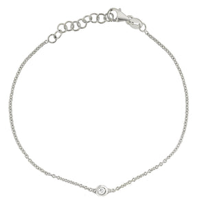 Single Diamond Bezel Bracelet - r.chiara