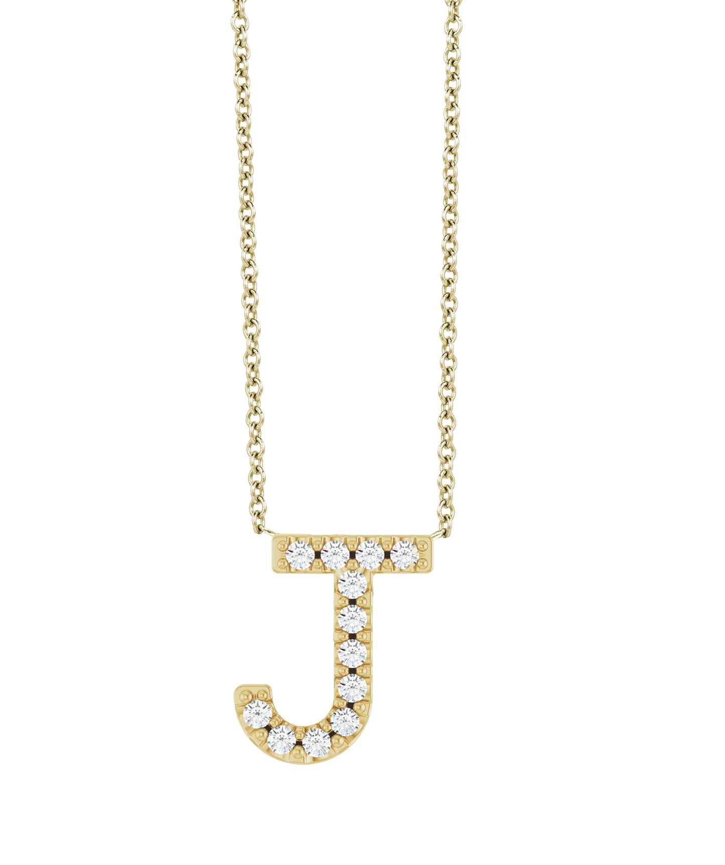 Single Diamond Initial Necklace - r.chiara