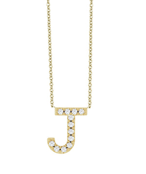Single Diamond Initial Necklace - r.chiara