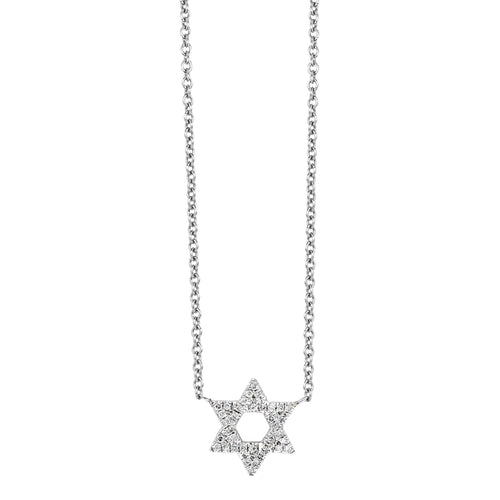 Small Diamond Star of David Necklace - r.chiara