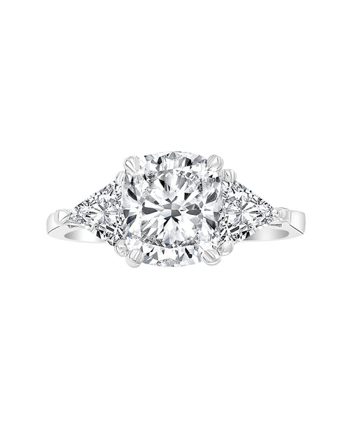 Cushion Cut With Side Stones - r.chiara