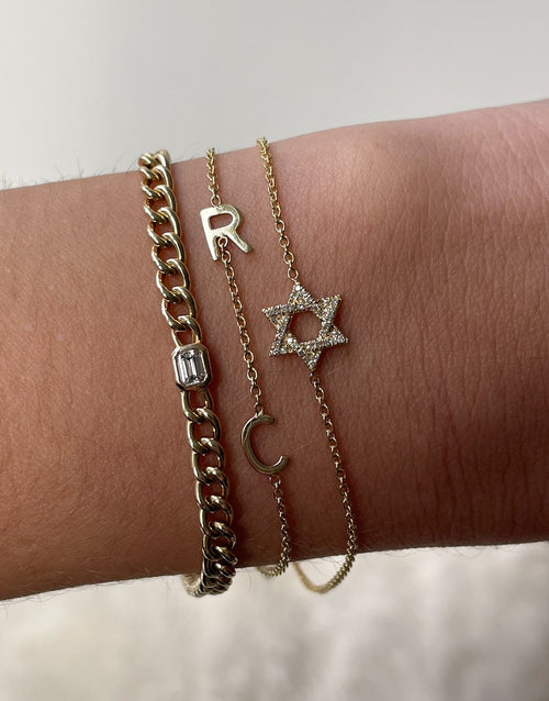 Diamond Star Of David Bracelet - r.chiara