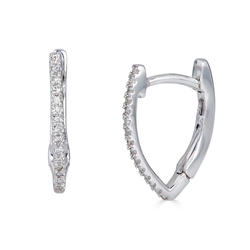 18kt white gold Chiara diamond earring