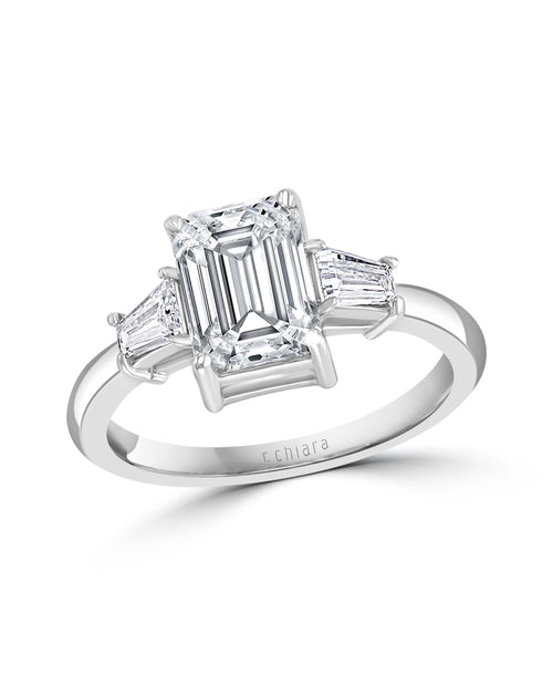 Emerald Cut with Tapered Baguettes - r.chiara