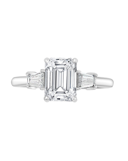 Emerald Cut with Tapered Baguettes - r.chiara