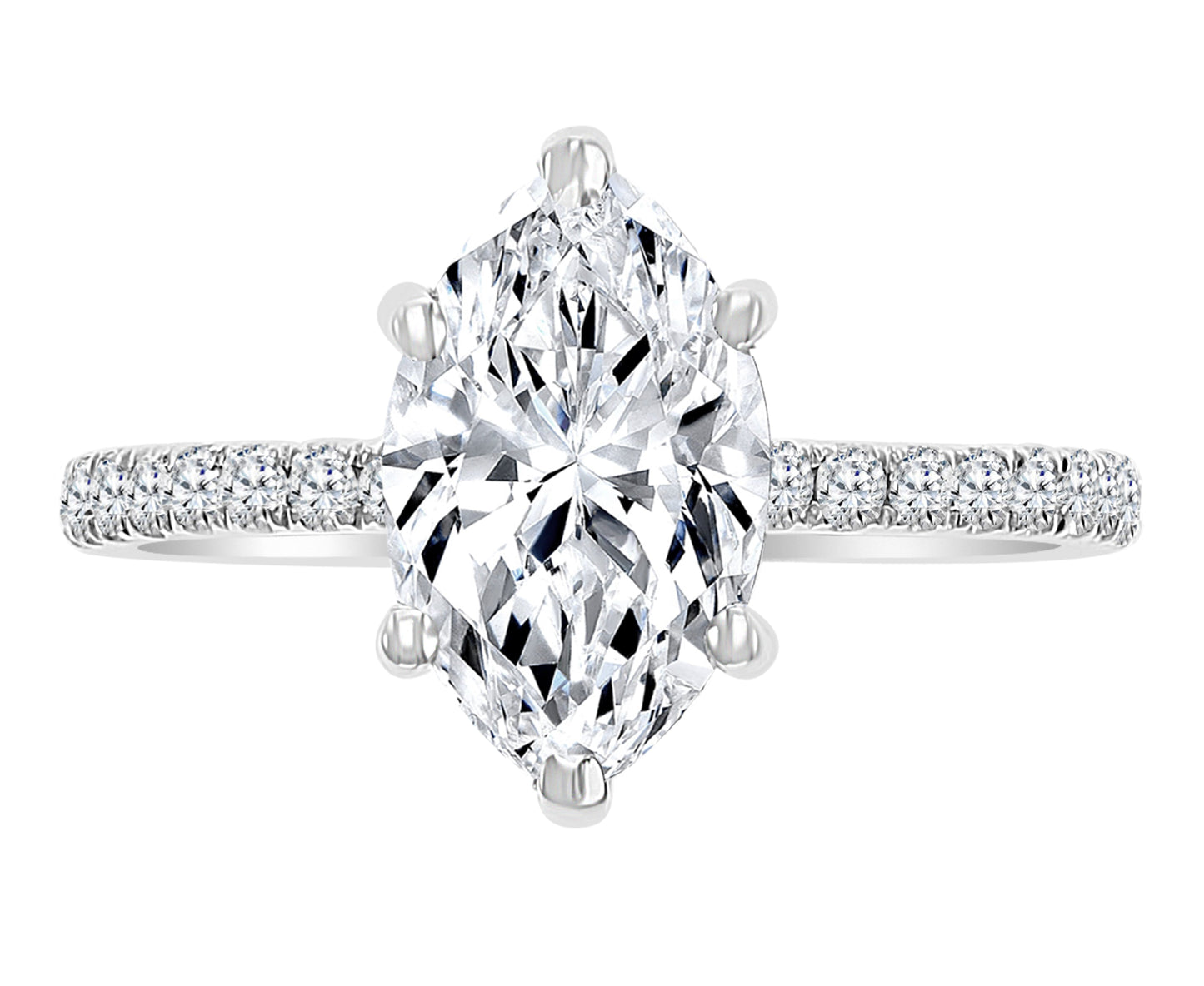 Marquise With Pavé Band - r.chiara