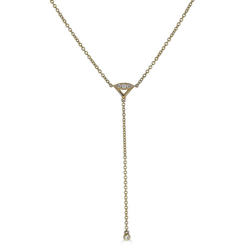 Mini Diamond Angle Lariat Necklace - r.chiara