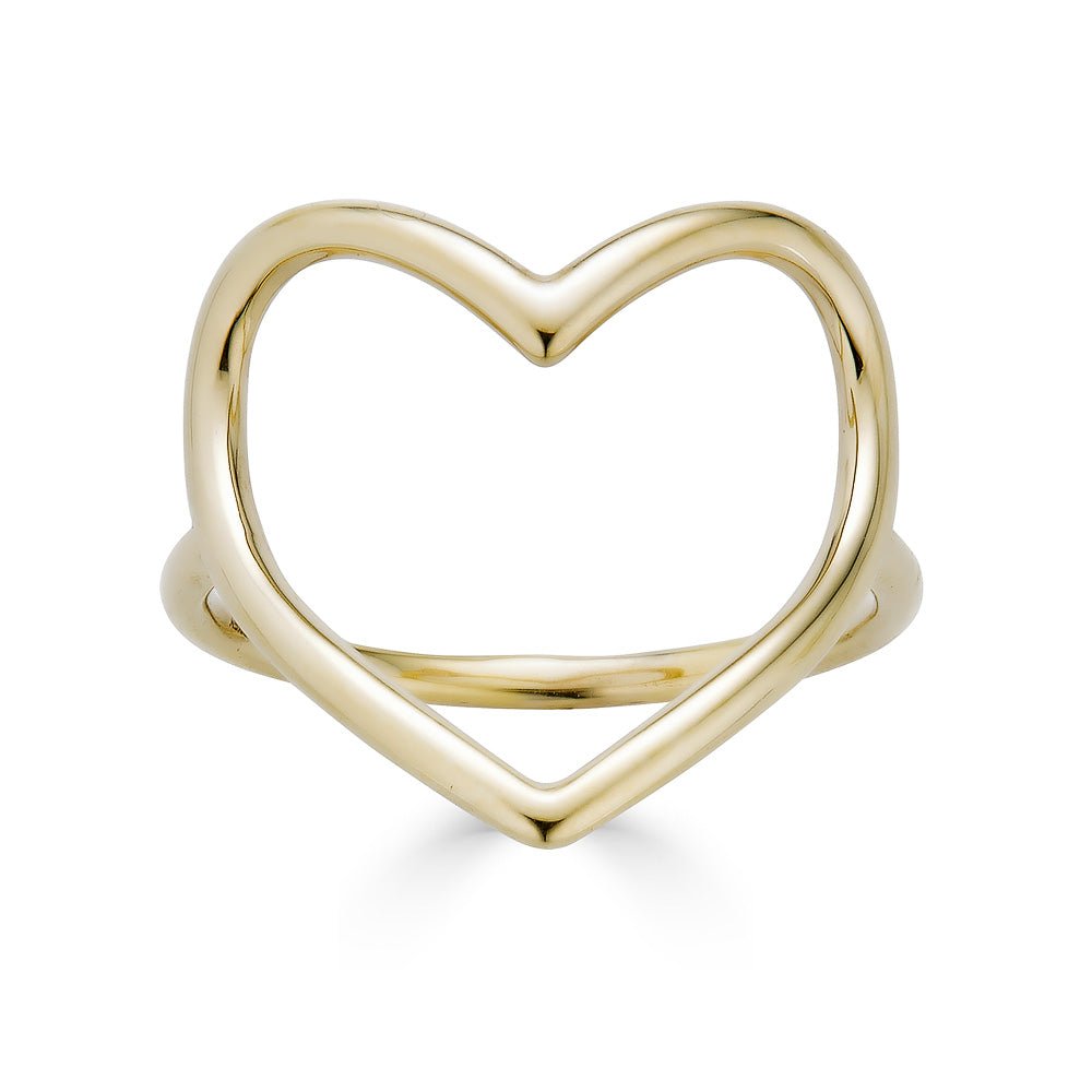 Gold open heart on sale ring