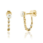 Pearl Diamond Wrap Earrings - r.chiara