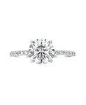 Round Brilliant Solitaire with Pavé Band - r.chiara