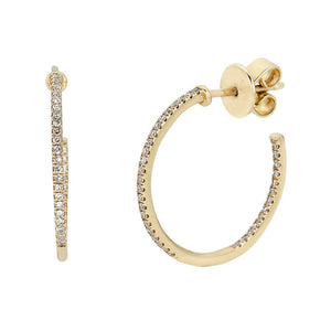 Small Open Diamond Hoops - r.chiara